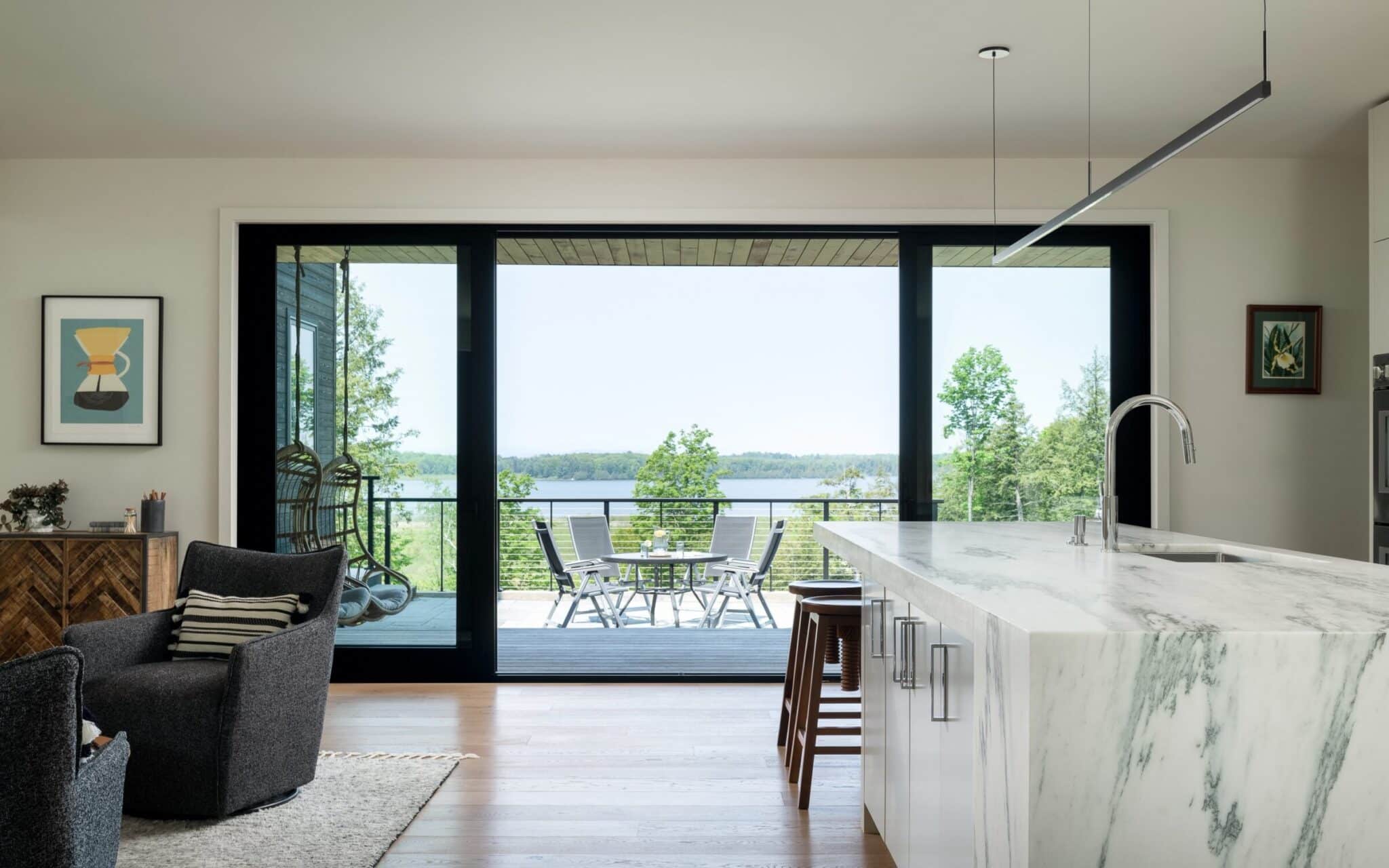 JoanHeatonArchitects_Shelburne-Pond-Home_Kitchen-Deck